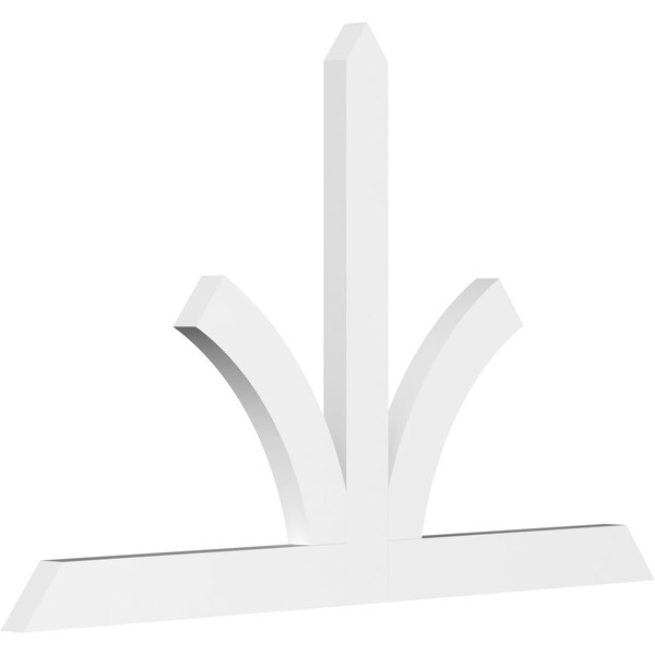 Ekena Millwork Richland Architectural Grade PVC Gable Bracket, 60"W x 37 1/2"H x 2"D x 4"F, 15/12 Pitch GBP060X38X0204RIC00 - main